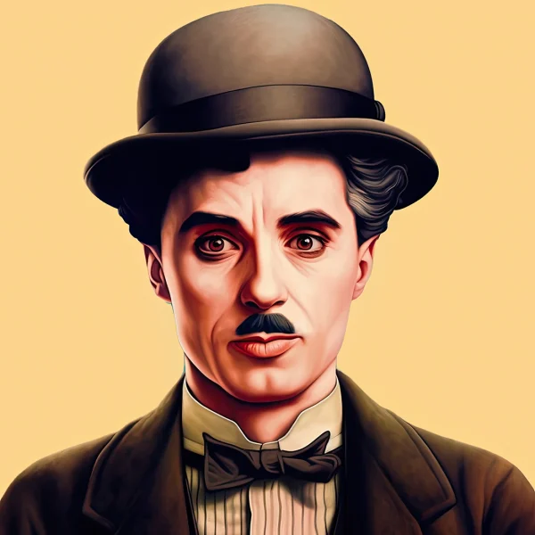Charlie Chaplin Famous faces Poster Print