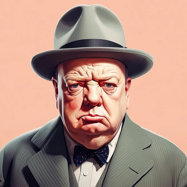 Winston Churchill Famous faces Poster Print