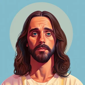 Jesus Famous faces Poster Print