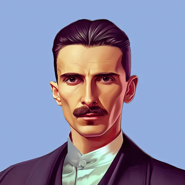 Nikola Tesla Famous faces Poster Print