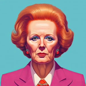 Margaret Thatcher Famous faces Poster Print