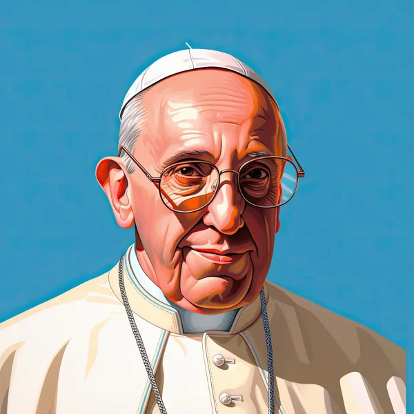 Pope Francis Famous faces Poster Print