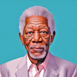 Morgan Freeman Famous faces Poster Print