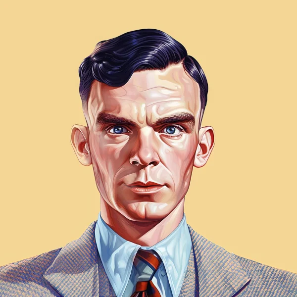Alan Turing Famous faces Poster Print