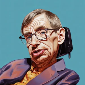 Stephen Hawking Famous faces Poster Print