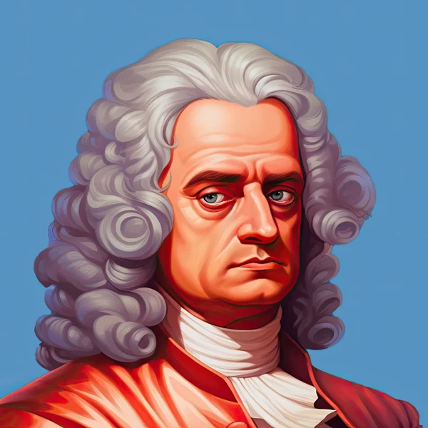 Isaac Newton Famous faces Poster Print