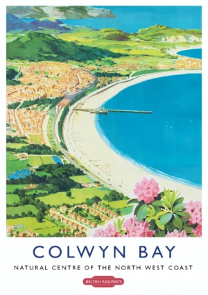 Colwyn bay Vintage travel Poster Print