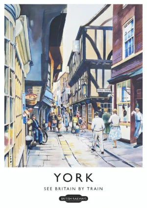 York Vintage travel Poster Print