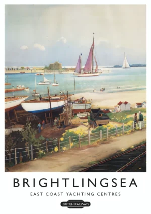 Brightlingsea Vintage travel Poster Print