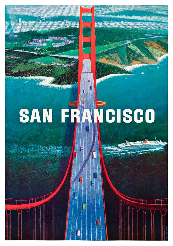 San Francisco Vintage travel Poster Print
