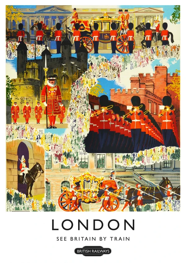 London Vintage travel Poster Print