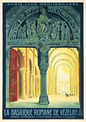 The Basilica, Rome Vintage travel Poster Print
