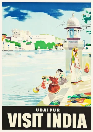 Visit India Vintage travel Poster Print