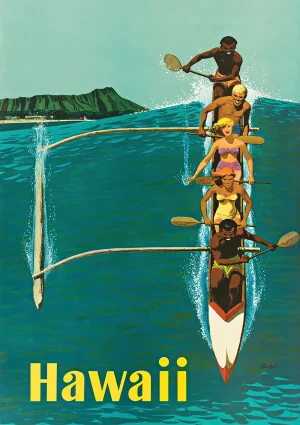 Hawaii Vintage travel Poster Print