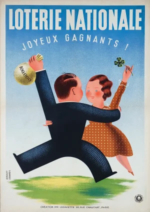 Loterie Nationales Vintage adverts Poster Print