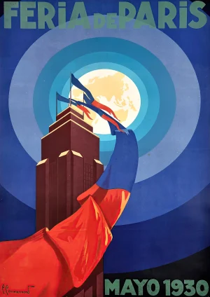 Paris fairs Vintage adverts Poster Print