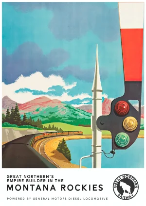 Northen Rockies empire builders Vintage adverts Poster Print