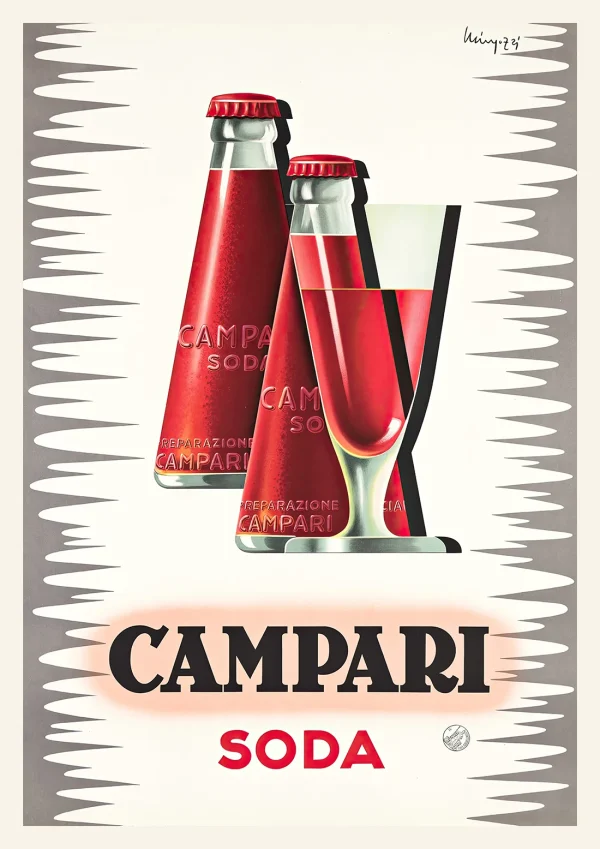 Campari Sodas Vintage adverts Poster Print