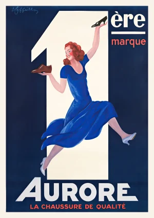 Aurore Shoes Vintage adverts Poster Print