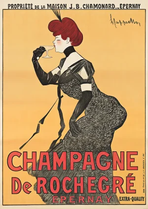 Champagne De Rochegre Vintage adverts Poster Print
