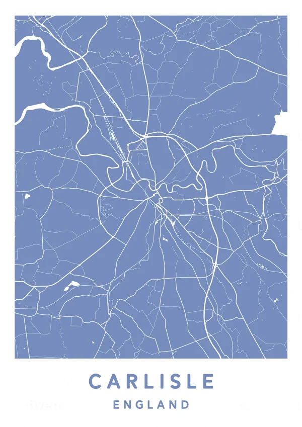 Carlisle, England - Map Maps Poster Print