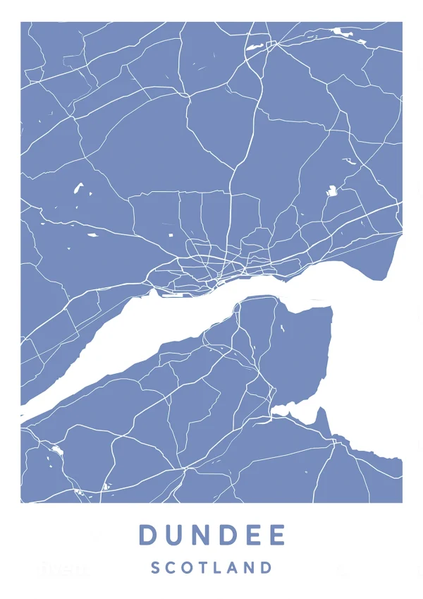 Dundee, Scotland - Map Maps Poster Print