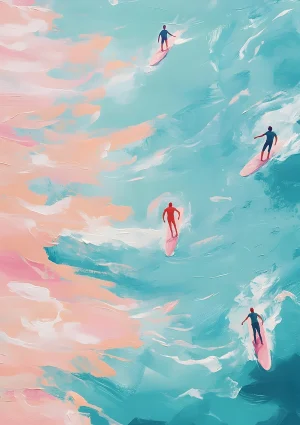 Surfing Nature Poster Print