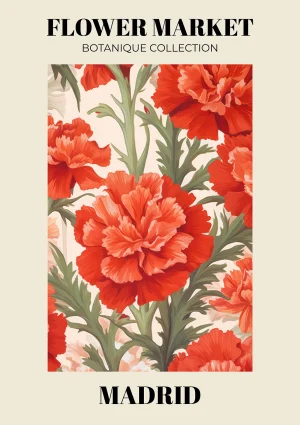 Madrid - Flower market Nature Poster Print