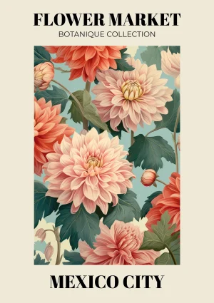 Mexico City - Flower market Nature Poster Print