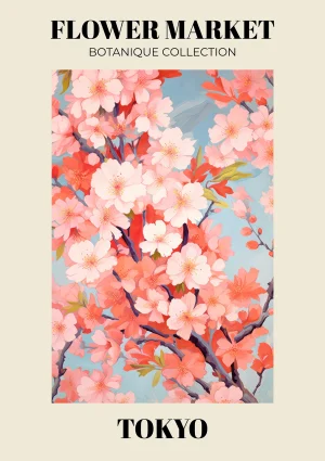Tokyo - Flower market Nature Poster Print