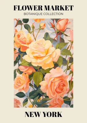 New York - Flower market Nature Poster Print
