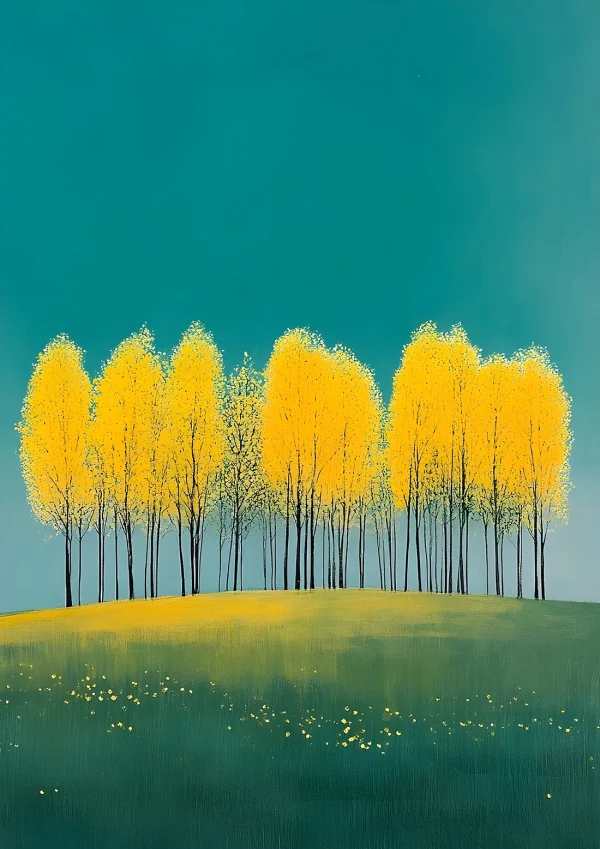 Autumn trees Nature Poster Print