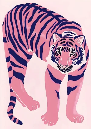 The tiger Illustration Poster Print