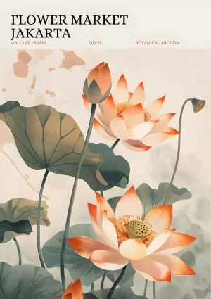 Jakarta flower market Nature Poster Print