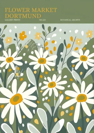 Dortmund flower market Nature Poster Print