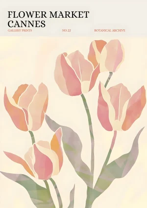 Cannes flower market Nature Poster Print