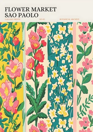 Sao Paolo flower market Nature Poster Print
