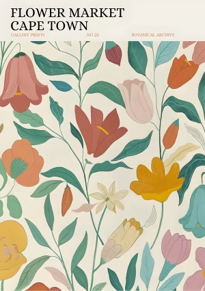 Seoul flower market Nature Poster Print