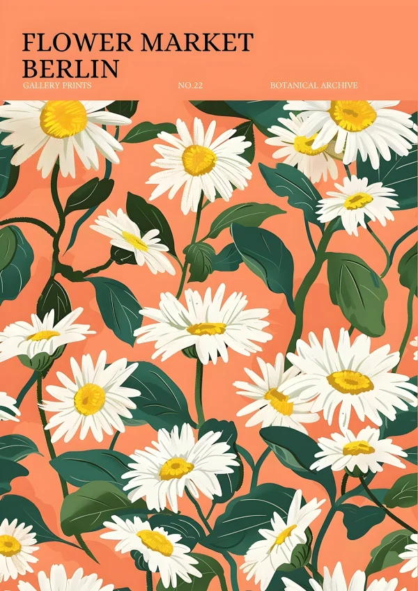 Berlin flower market Nature Poster Print