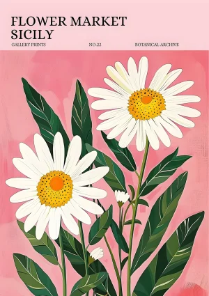 Sicily flower market Nature Poster Print