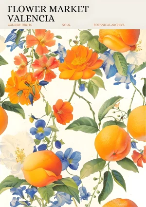 Valencia flower market Nature Poster Print
