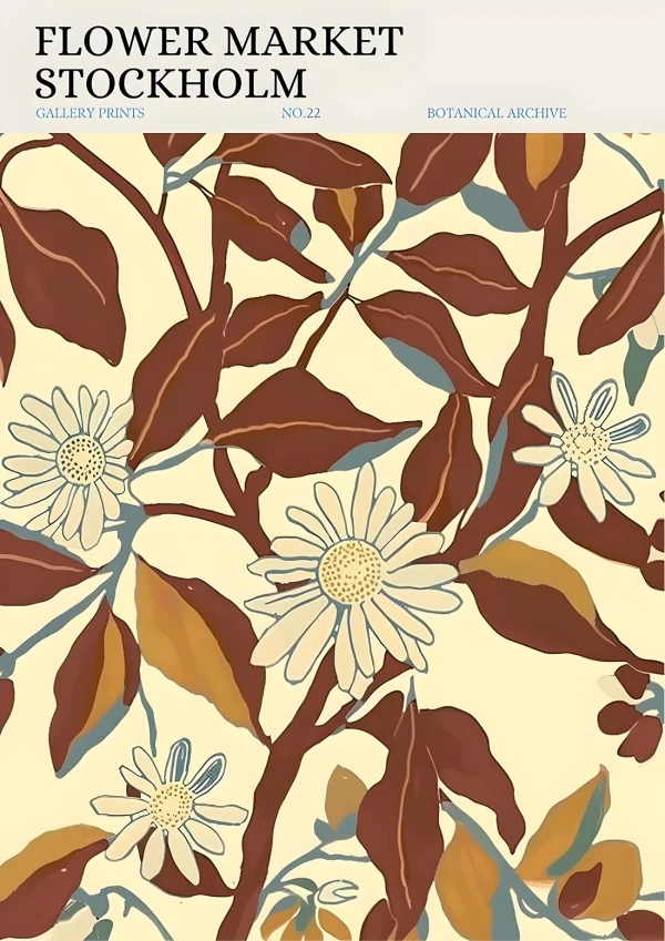 Stockholm flower market Nature Poster Print