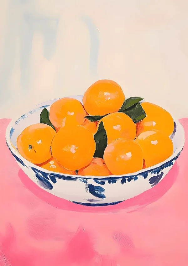 Bowl of oranges Food & drink Poster Print