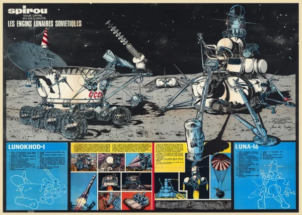 Russian moon landing gear Space & Sci-Fi Poster Print