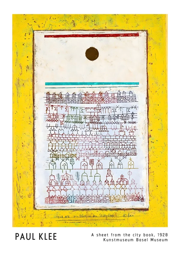 A sheet from the city book Artworks Paul Klee Poster Print