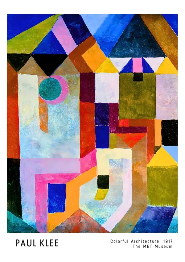 Colourful architecture Artworks Paul Klee Poster Print