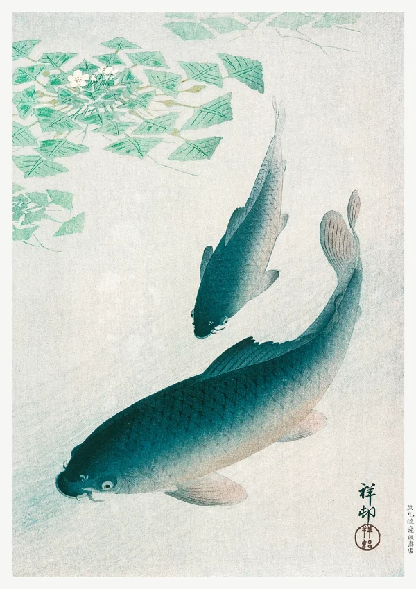 Carp Artworks Ohara Koson Poster Print