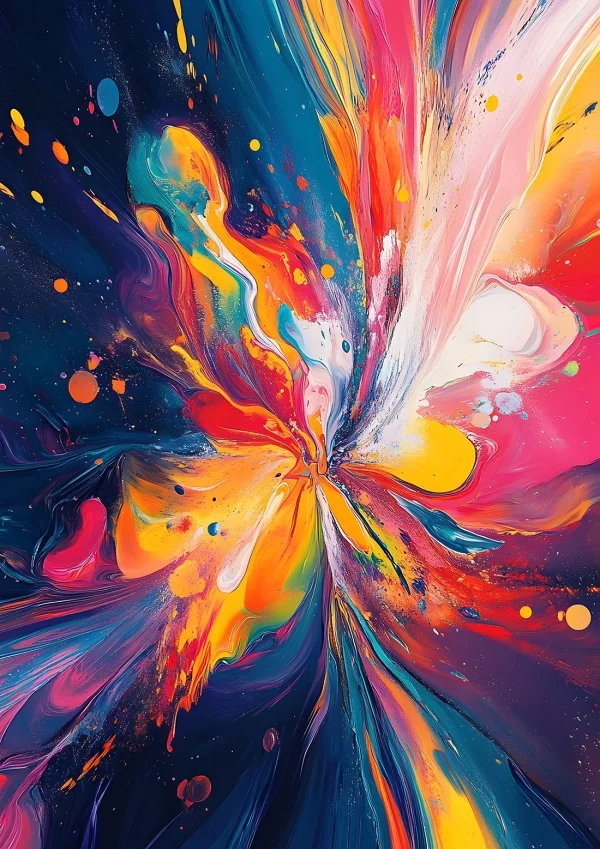 Dimension of colour Abstract Poster Print