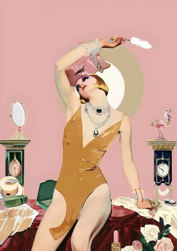 Bohemian showgirl Maximalist Poster Print