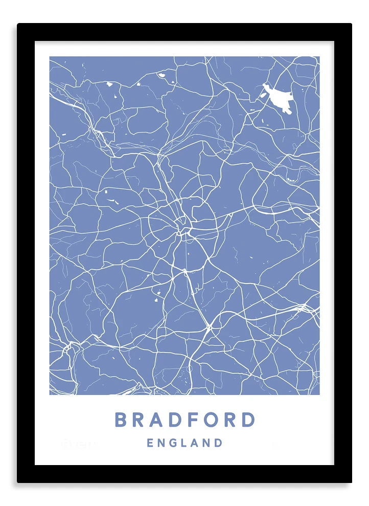 Bradford, England - Map
